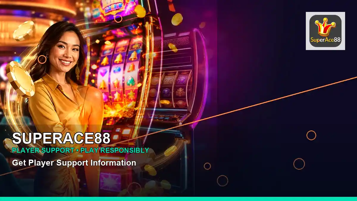SUPERACE88 casino cashback rewards featuring an adult Filipina casino host with a left-framed composition