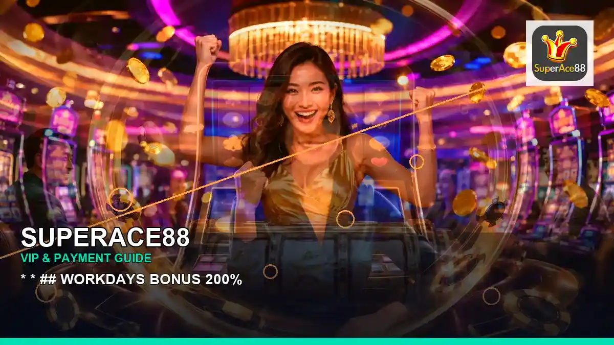 SUPERACE88 adventure online slot games featuring an adult Filipina casino host with a centered composition
