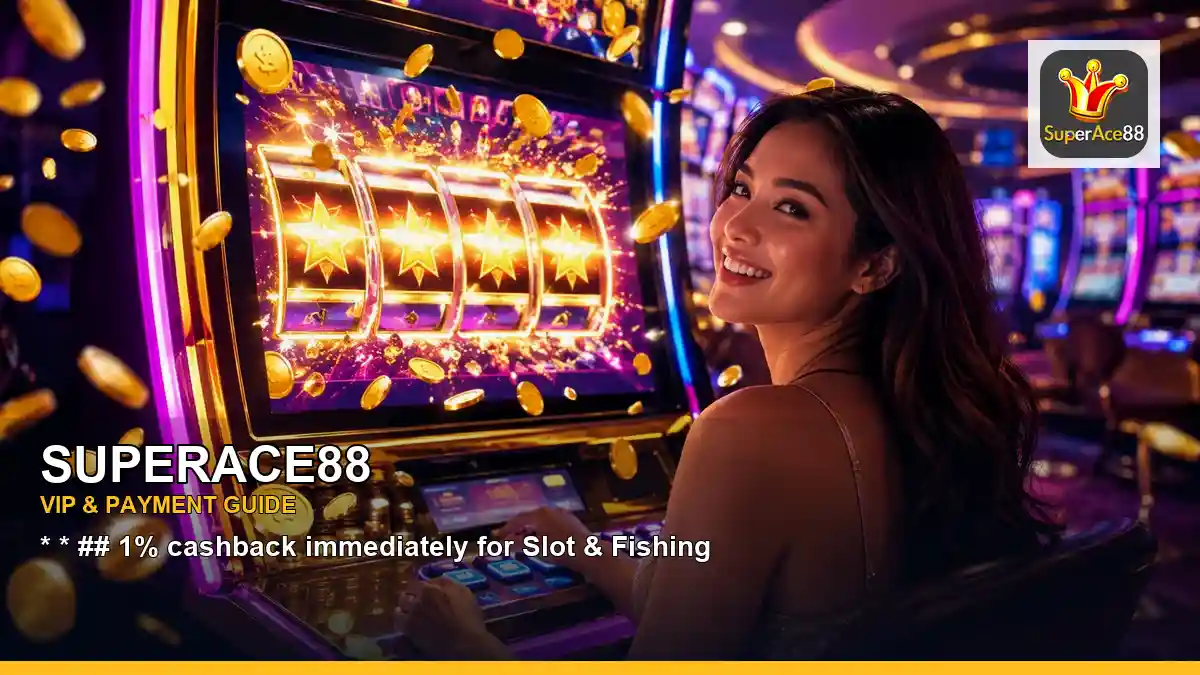 SUPERACE88 Philippines casino guide with celebratory jackpot slot games and an adult Filipina casino host