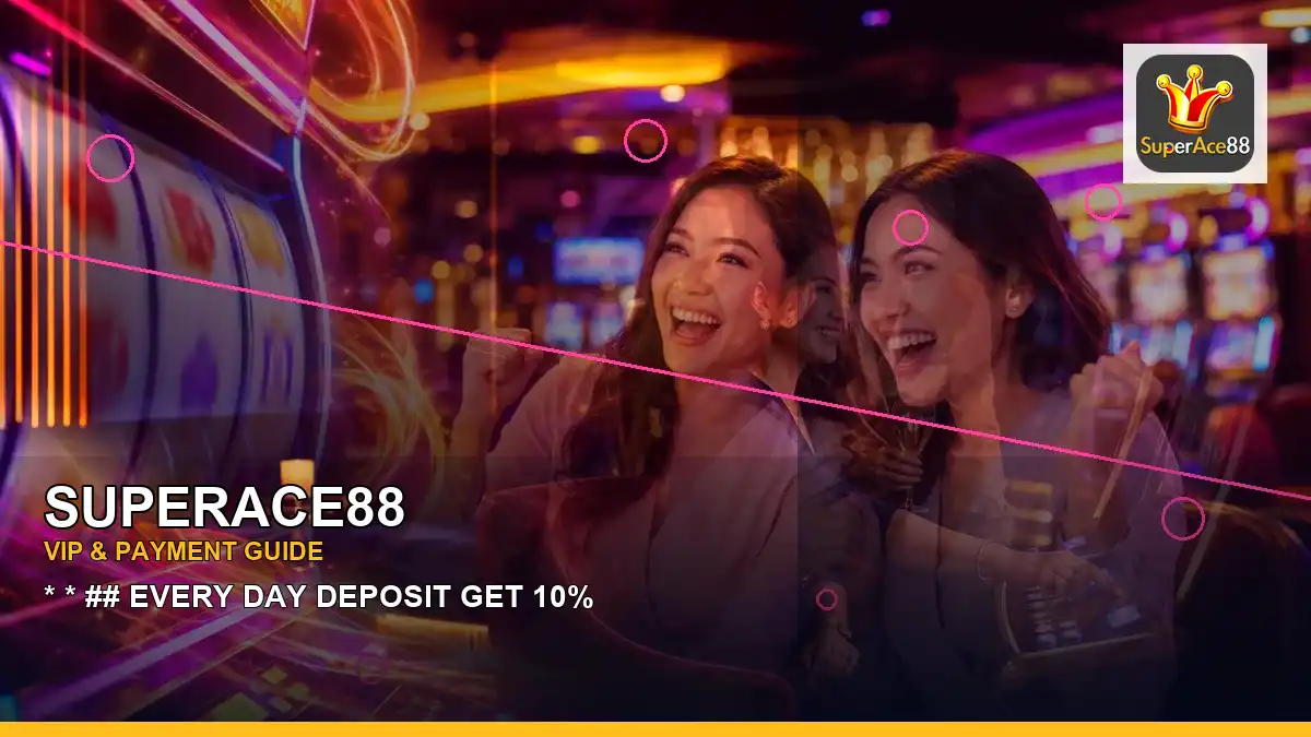 SUPERACE88 neon-lit neon jackpot slot games in a right-diagonal layout for Philippine players