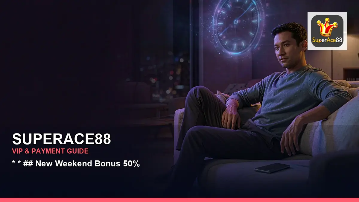SUPERACE88 SUPERACE88 rewards information for Philippine users scene with clock hologram play responsible gaming guide for